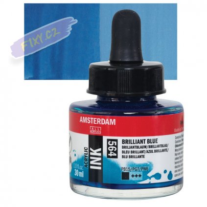 24168 4 amsterdam acrylic ink 30ml 564 brilliant blue