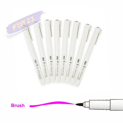 24402 1 liner marvy brush for drawing ruzovy