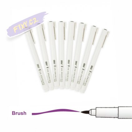 24408 1 liner marvy brush for drawing fialovy