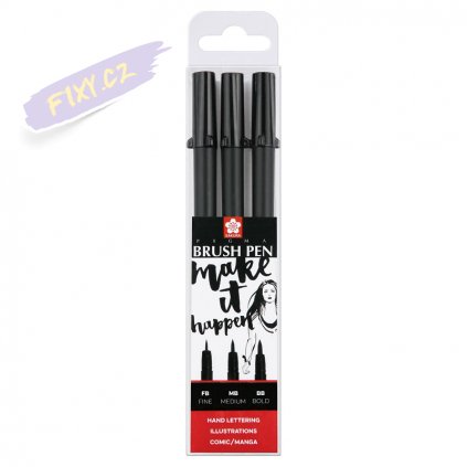 26166 sakura pigma pen brush set 3ks