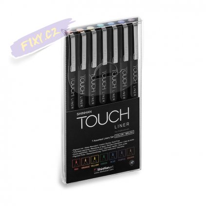 2643 2 liner touch sada 7ks barevna brush