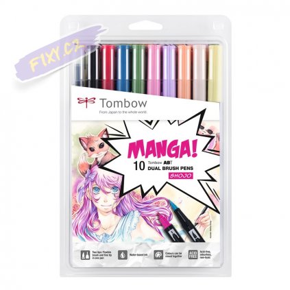 26586 2 tombow abt akvarelovy dual brush pen 10ks manga shojo