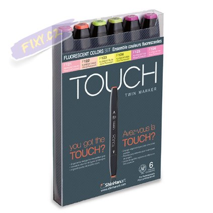 TOUCH TWIN Marker 6c SET [FLUORESCENT COLORS]