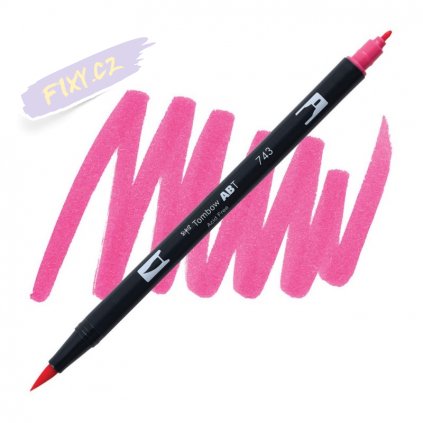 26874 2 tombow abt akvarelovy dual brush pen hot pink 743