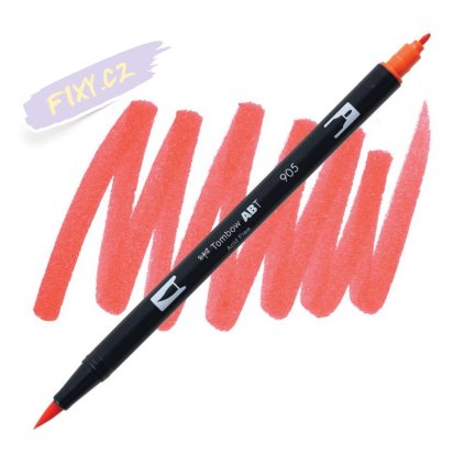 26931 2 tombow abt akvarelovy dual brush pen red 905