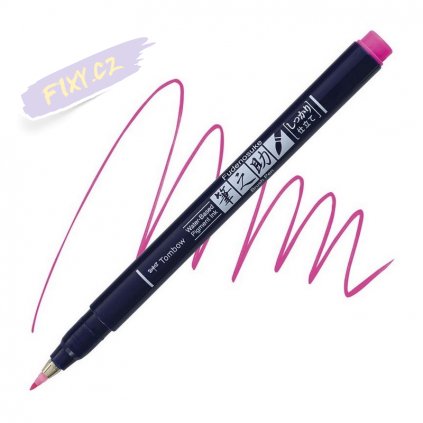 27081 4 tombow fudenosuke neon ruzovy