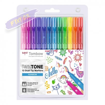 27102 6 tombow twintone 12ks duhove barvy