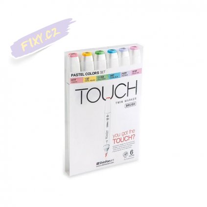 2715 3 touch twin brush marker 6ks pastelove tony