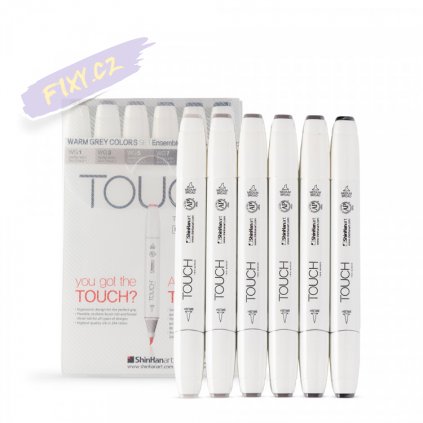 2730 3 touch twin brush marker 6ks seda warm