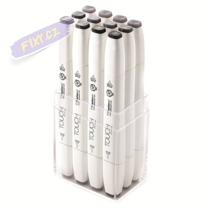 TOUCH TWIN Brush Marker 12c SET [COOL GREY]