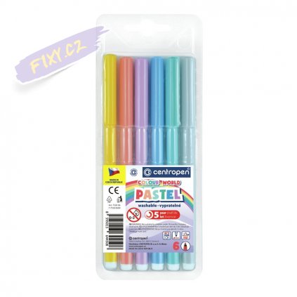 27909 1 fixy colour world centropen 7550 6ks pastelove