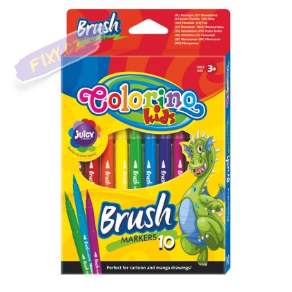 28512 2 colorino fixy brush 10 barev