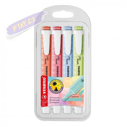 28836 1 zvyraznovac stabilo swing pastel 4ks b