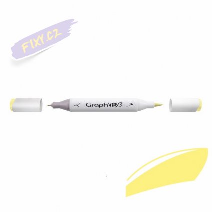 32046 3 graph it alkoholovy twin brush marker lemon