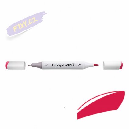 32139 3 graph it alkoholovy twin brush marker ruby