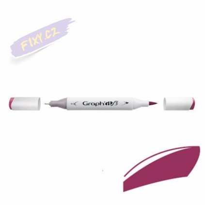 32145 3 graph it alkoholovy twin brush marker burgundy