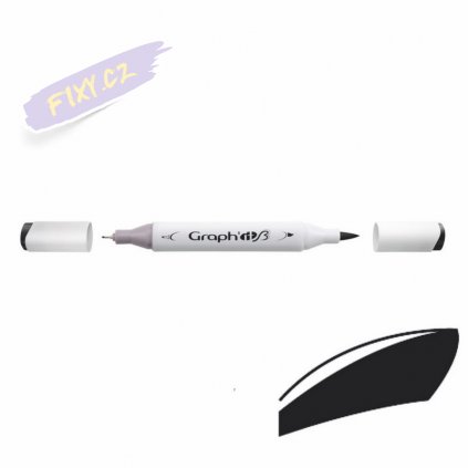 32328 3 graph it alkoholovy twin brush marker black