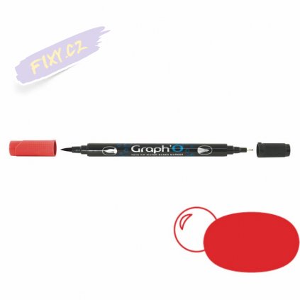 32385 5 graph o akvarelovy twin brush pen tomato