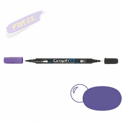 32406 5 graph o akvarelovy twin brush pen amethyst