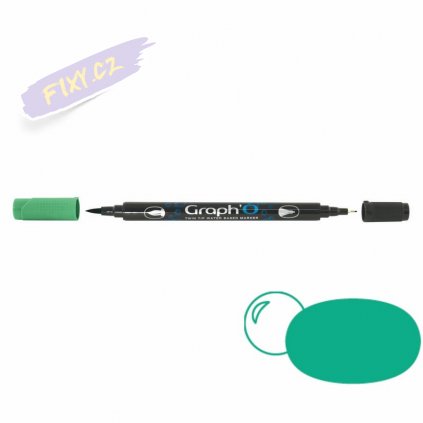 32439 5 graph o akvarelovy twin brush pen emerald