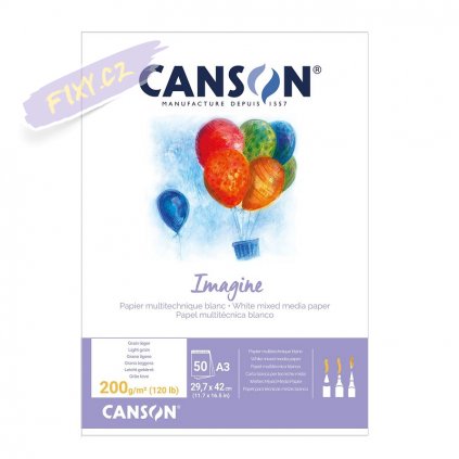 Blok CANSON Imagine Dessin Blanc A3, 50 listů