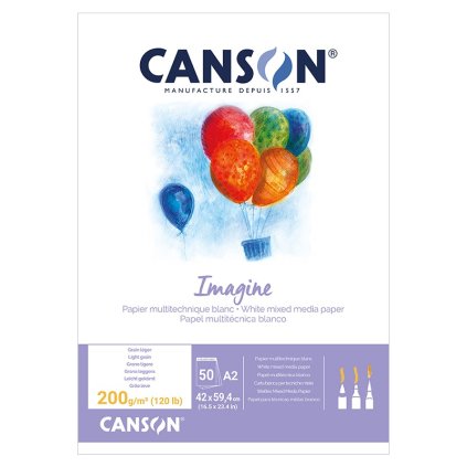 Blok CANSON Imagine Dessin Blanc A2, 50 listů 200 g