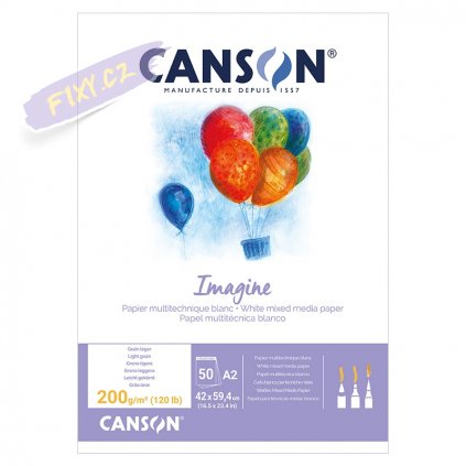 Blok CANSON Imagine Dessin Blanc A2, 50 listů