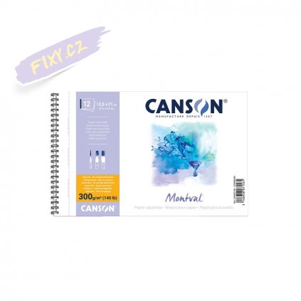 Skicář CANSON Montval Aquarelle A5, 12 listů 300g
