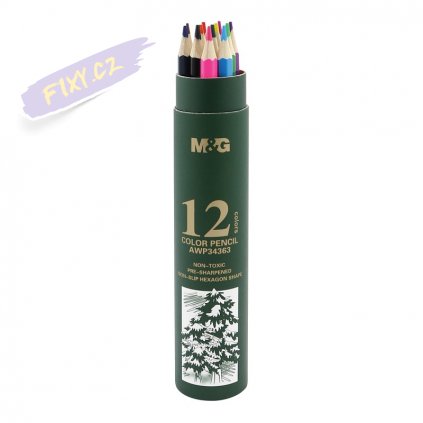 M&G šestihranné pastelky, 12ks