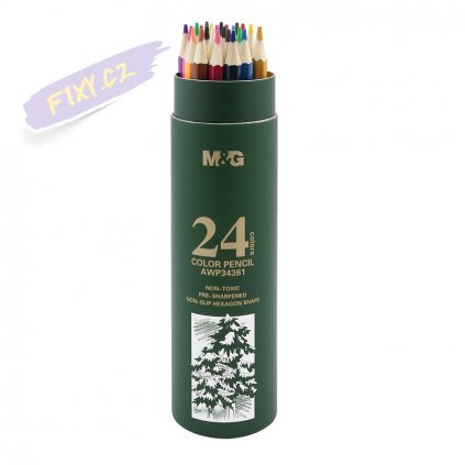 M&G šestihranné pastelky, 24ks
