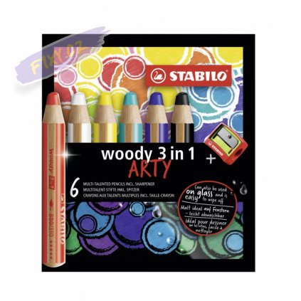 36297 pastelky stabilo woody 3in1 6ks arty s orezavatkem
