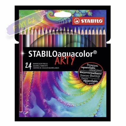 36384 4 pastelky akvarelove stabiloaquacolor 24ks arty darek grafitove tuzky zdarma