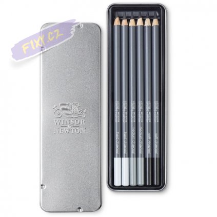884955069677 W&N STUDIO COLLECTION PENCIL CHARCOAL X6 [OPEN 1] 884955069677 (For Office Print)