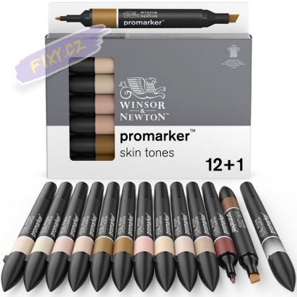 884955080122 W&N PROMARKER SKIN TONES 12+1PC 884955080122 [OPEN DHI] (For Presentations)