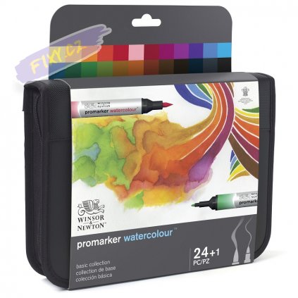 884955080054 W&N PROMARKER WATERCOLOUR BASIC COLLECTION X24 [OPEN] 884955080054 (For Office Print)