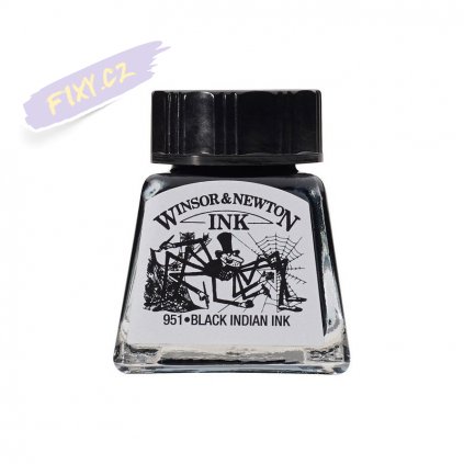 36798 1 kreslici inkoust winsor newton drawing ink 14ml black indian ink