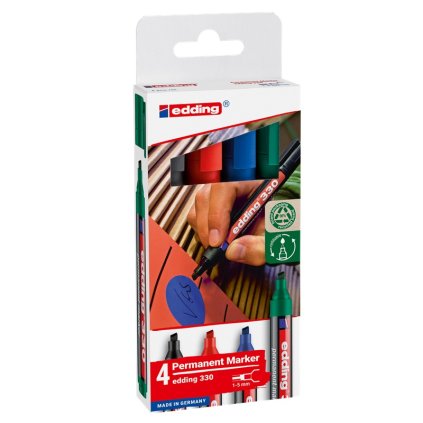 Permanentní popisovače EDDING 330, 4 ks