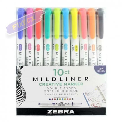 zebra zvyraznovace 10ks