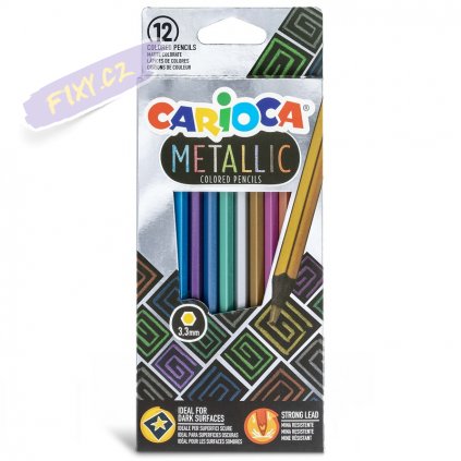 43164 CARIOCA Metallic Colored Pencils Box 12 pcs