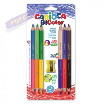 42264 CARIOCA BiColor Pencils Maxi Blister 6 pcs