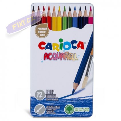 42859 CARIOCA Acquarell Pencils Tin Box 12 pcs