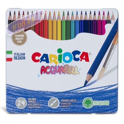 42860 CARIOCA Acquarell Pencils Tin Box 24 pcs