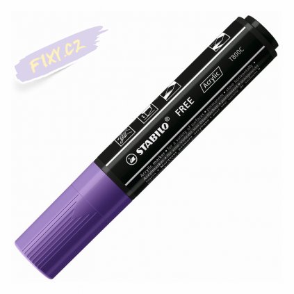 38274 akrylovy popisovac stabilo free t800c sikmy fialovy