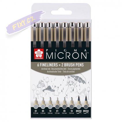 pigma micron 6+2 grey