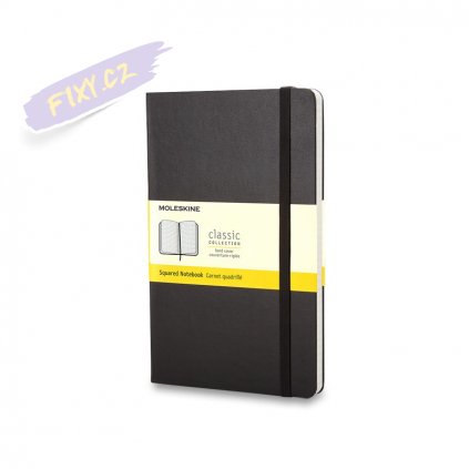 45903 skicar moleskine tvrdy ctvereckovany cerny s