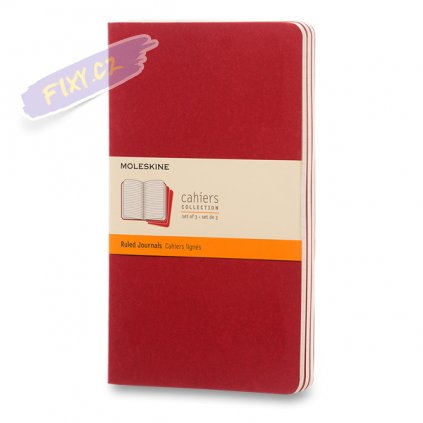 46404 sesity moleskine 3ks linkovane cervene l