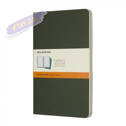 46419 sesity moleskine 3ks linkovane tmave zelene l