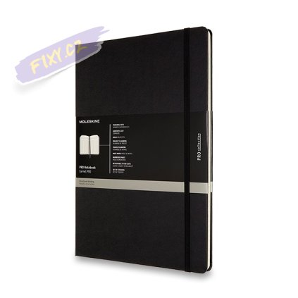 Zápisník MOLESKINE Professional tvrdý linkovaný černý XL