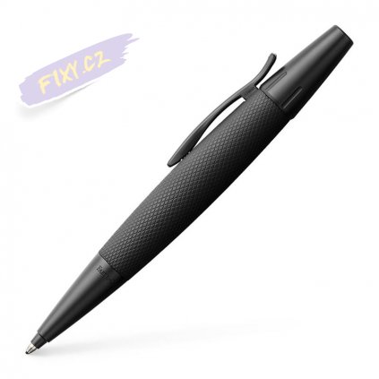 e motion Pure Black twist ballpoint pen, B, black