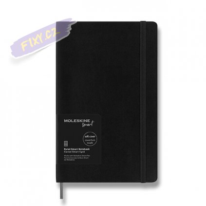 Skicář MOLESKINE Smart Writing měkký linkovaný černý L